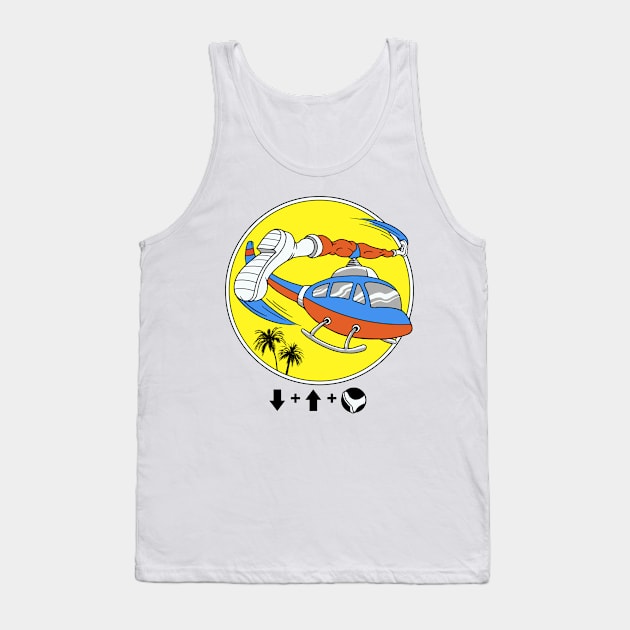 Helicopter Kick Tank Top by Vincent Trinidad Art